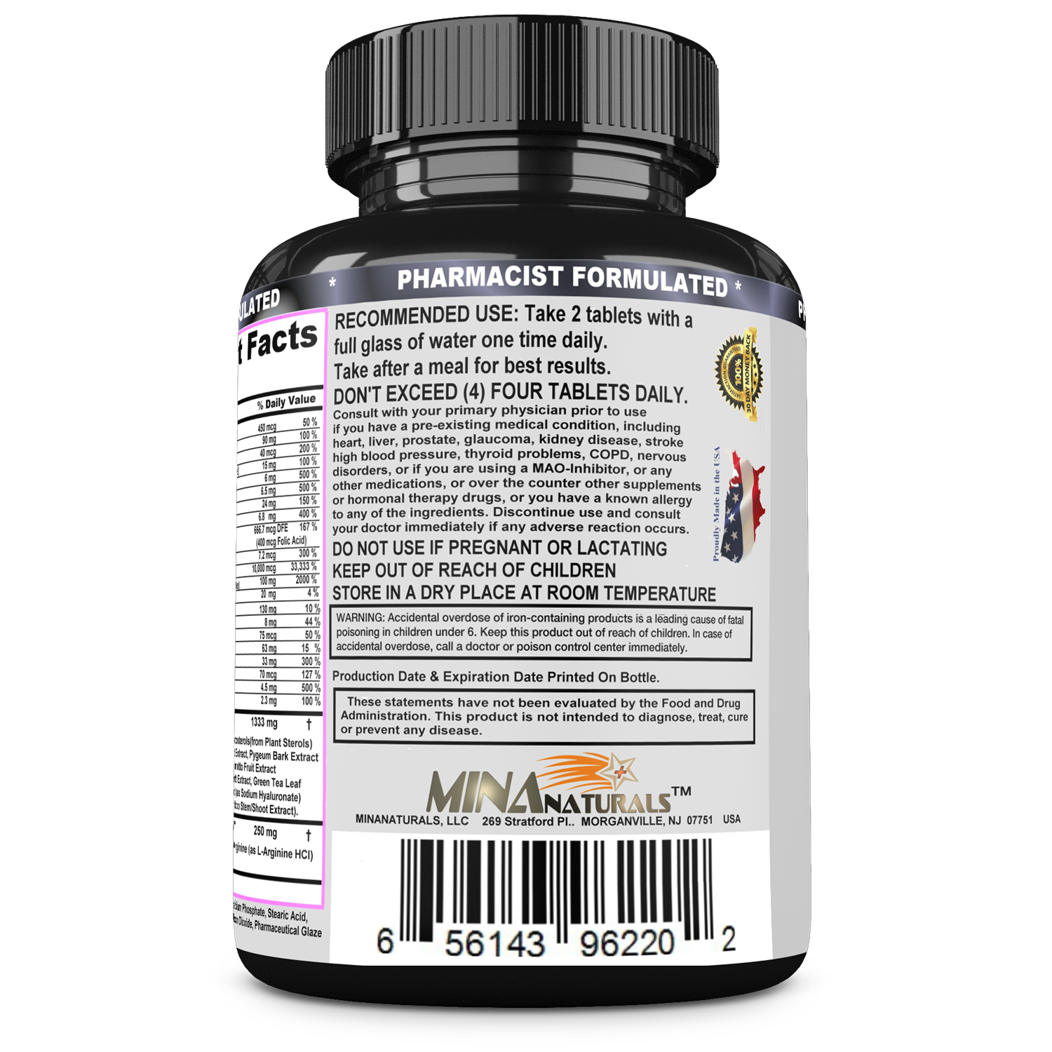 HSN 40 Hair Growth Vitamins – 40-Ingredient Hair, Skin & Nails Formula with 10,000 mcg Biotin, Collagen, Keratin & DHT Support – 60 Tablets