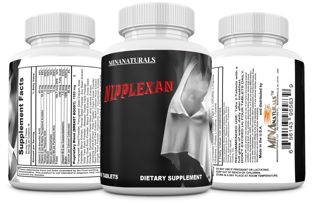 NIPPLEXAN  Natural Nipple Enlargement. Get Bigger Nipples and Fuller Breasts – Round, Full and more Sensitive Nipples. 60 Tablets