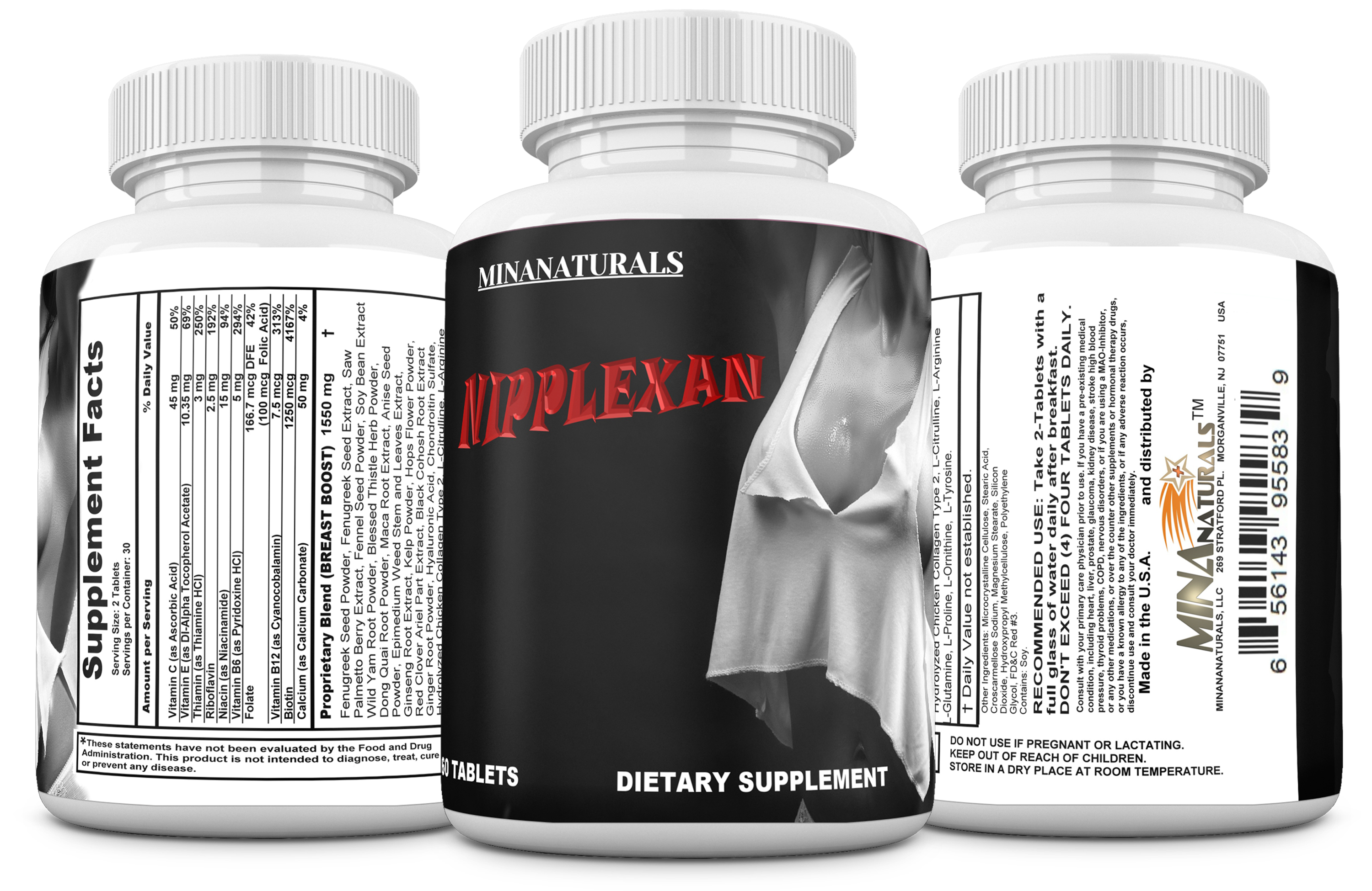 NIPPLEXAN  Natural Nipple Enlargement. Get Bigger Nipples and Fuller Breasts – Round, Full and more Sensitive Nipples. 60 Tablets