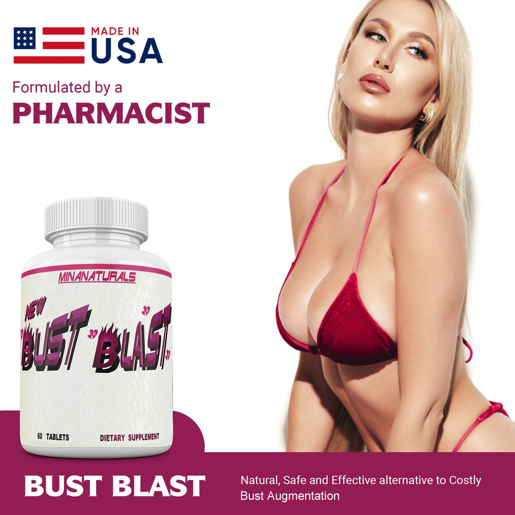 Bust Blast Loaded Increase Breast Size Fast. Female Breast Enhancement - Bigger Boobs and Butt Pills. 60 Tablets