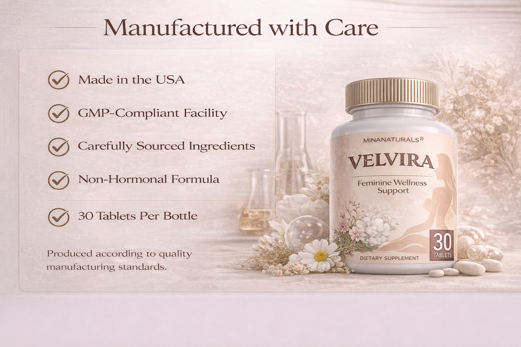 VELVIRA Feminine Wellness Supplement for Women – Non Hormonal Women’s Intimate Support with Collagen, Hyaluronic Acid & Herbal Blend – Daily Feminine Balance & Hydration Support – 30 Tablets – Made in USA