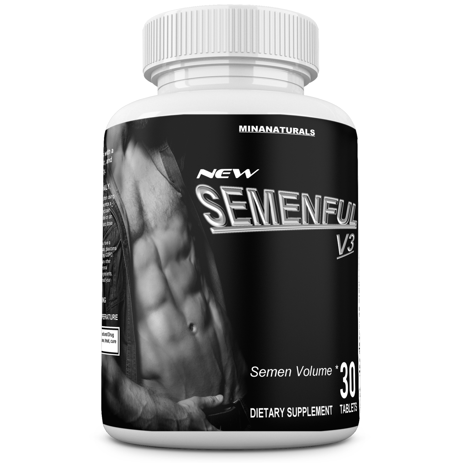 SEMENFUL V3 - Semen Volume Booster for Men – Male Fertility & Ejaculation Enhancer – Sperm Count & Libido Support with Maca, Zinc, Ginseng – 30 Tablets – Made in USA