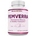 FEMVERRA Women 40+ Beauty & Anti-Aging Complex – Collagen, Vitamins, Amino & Herbal Extracts for Skin Elasticity, Hormone Balance, Curves & Energy – Support a Youthful Glow, Firm Curves & Vitality.