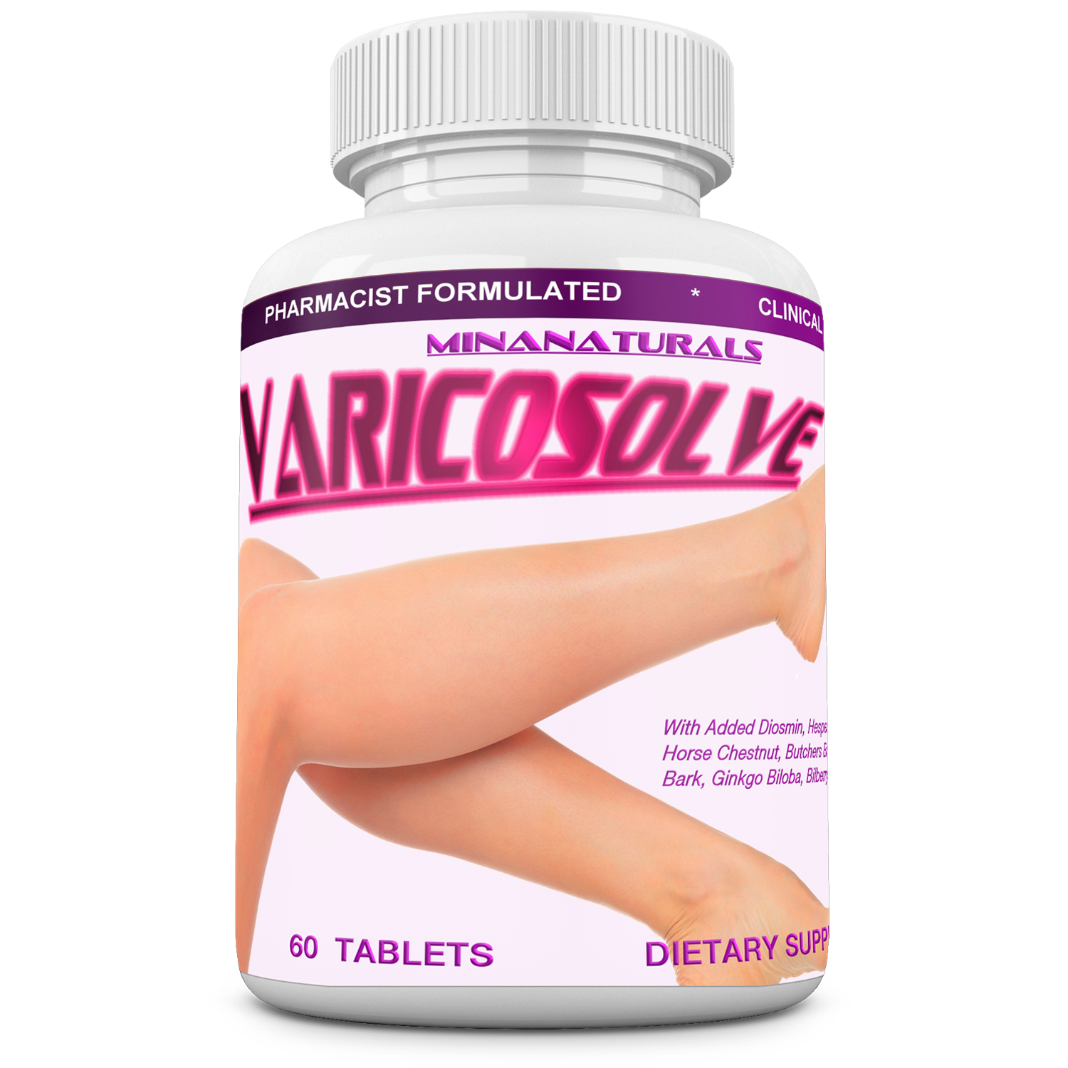 VARICOSOLVE® The Natural Varicose Vein and Spider Vein Relief. Improve Circulation. 60 Tablets