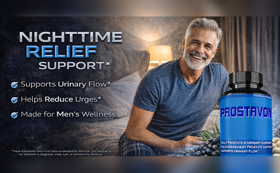PROSTAVON Prostate Support Supplement for Men – Saw Palmetto, Pygeum, Pumpkin Seed & Nettle – Supports Prostate Function & Urinary Flow – Daily Men’s Prostate Vitamins & Minerals – 60 Tablets, Made in USA