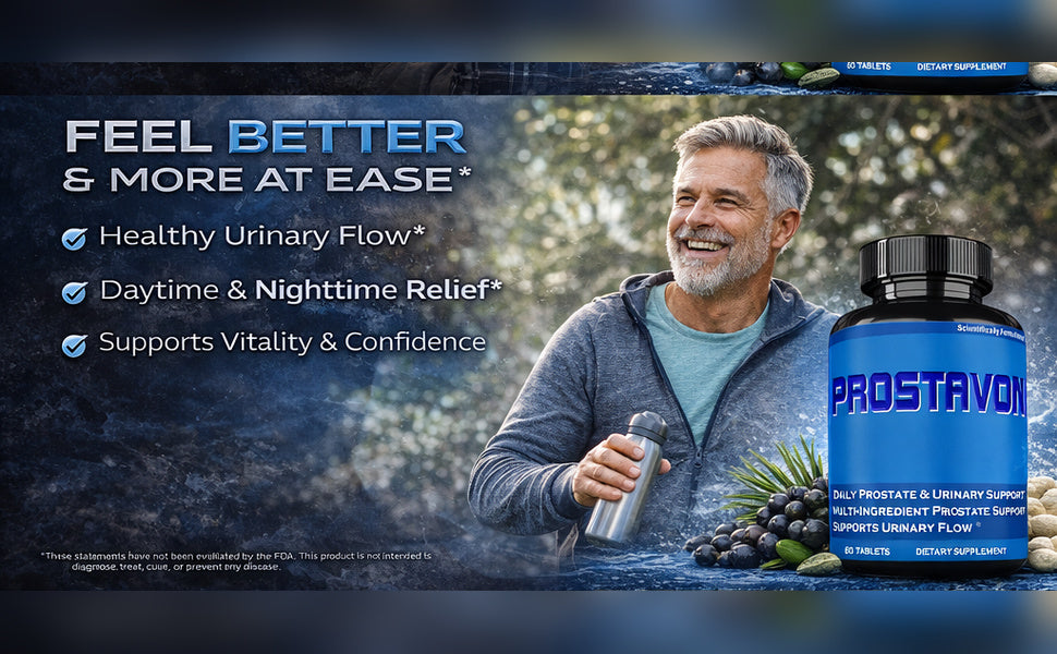 PROSTAVON Prostate Support Supplement for Men – Saw Palmetto, Pygeum, Pumpkin Seed & Nettle – Supports Prostate Function & Urinary Flow – Daily Men’s Prostate Vitamins & Minerals – 60 Tablets, Made in USA