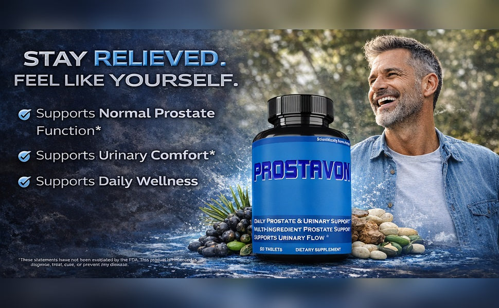 PROSTAVON Prostate Support Supplement for Men – Saw Palmetto, Pygeum, Pumpkin Seed & Nettle – Supports Prostate Function & Urinary Flow – Daily Men’s Prostate Vitamins & Minerals – 60 Tablets, Made in USA