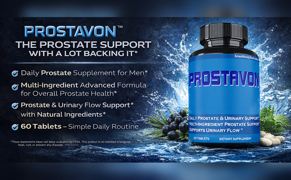 PROSTAVON Prostate Support Supplement for Men – Saw Palmetto, Pygeum, Pumpkin Seed & Nettle – Supports Prostate Function & Urinary Flow – Daily Men’s Prostate Vitamins & Minerals – 60 Tablets, Made in USA