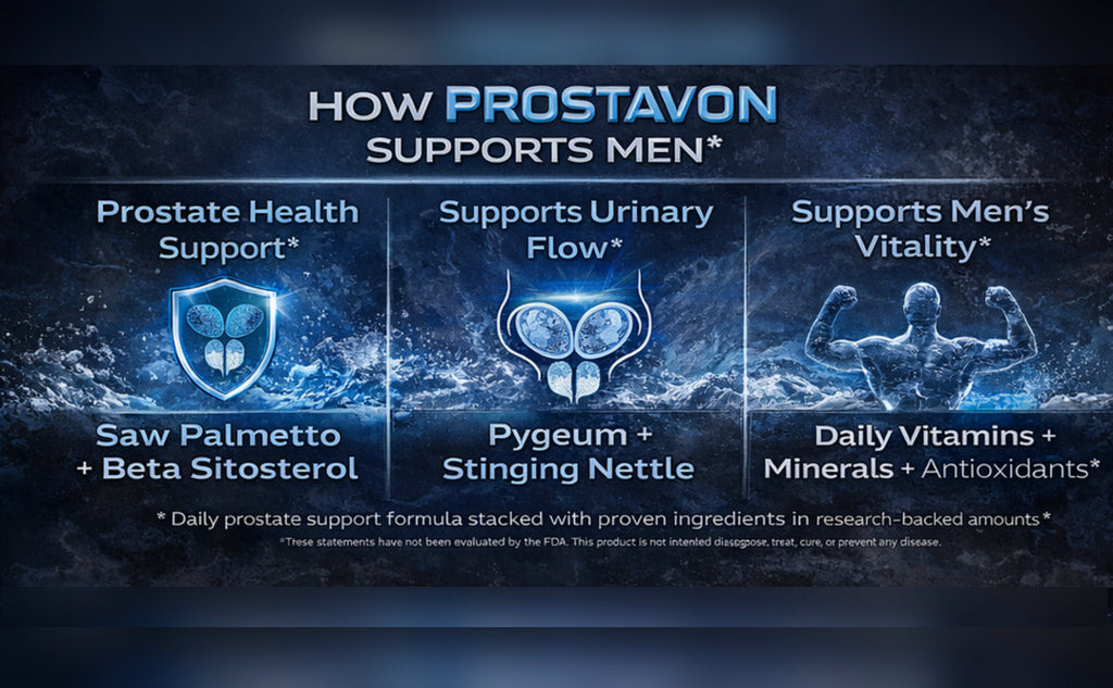 PROSTAVON Prostate Support Supplement for Men – Saw Palmetto, Pygeum, Pumpkin Seed & Nettle – Supports Prostate Function & Urinary Flow – Daily Men’s Prostate Vitamins & Minerals – 60 Tablets, Made in USA