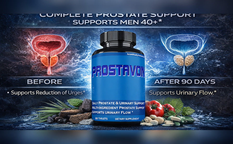 PROSTAVON Prostate Support Supplement for Men – Saw Palmetto, Pygeum, Pumpkin Seed & Nettle – Supports Prostate Function & Urinary Flow – Daily Men’s Prostate Vitamins & Minerals – 60 Tablets, Made in USA