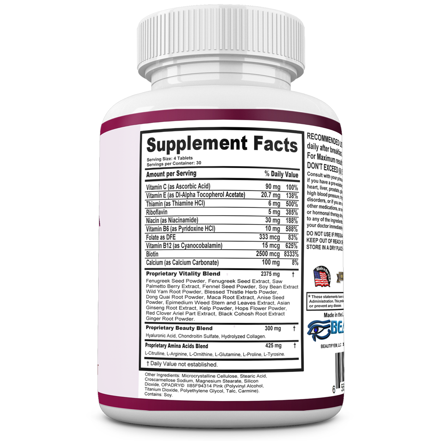 FEMVERRA Women 40+ Beauty & Anti-Aging Complex – Collagen, Vitamins, Amino & Herbal Extracts for Skin Elasticity, Hormone Balance, Curves & Energy – Support a Youthful Glow, Firm Curves & Vitality.