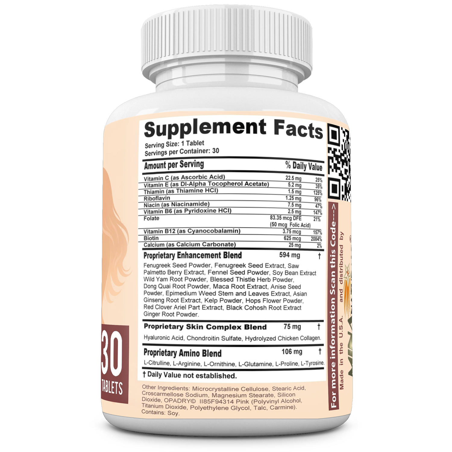 VELVIRA Feminine Wellness Supplement for Women – Non Hormonal Women’s Intimate Support with Collagen, Hyaluronic Acid & Herbal Blend – Daily Feminine Balance & Hydration Support – 30 Tablets – Made in USA