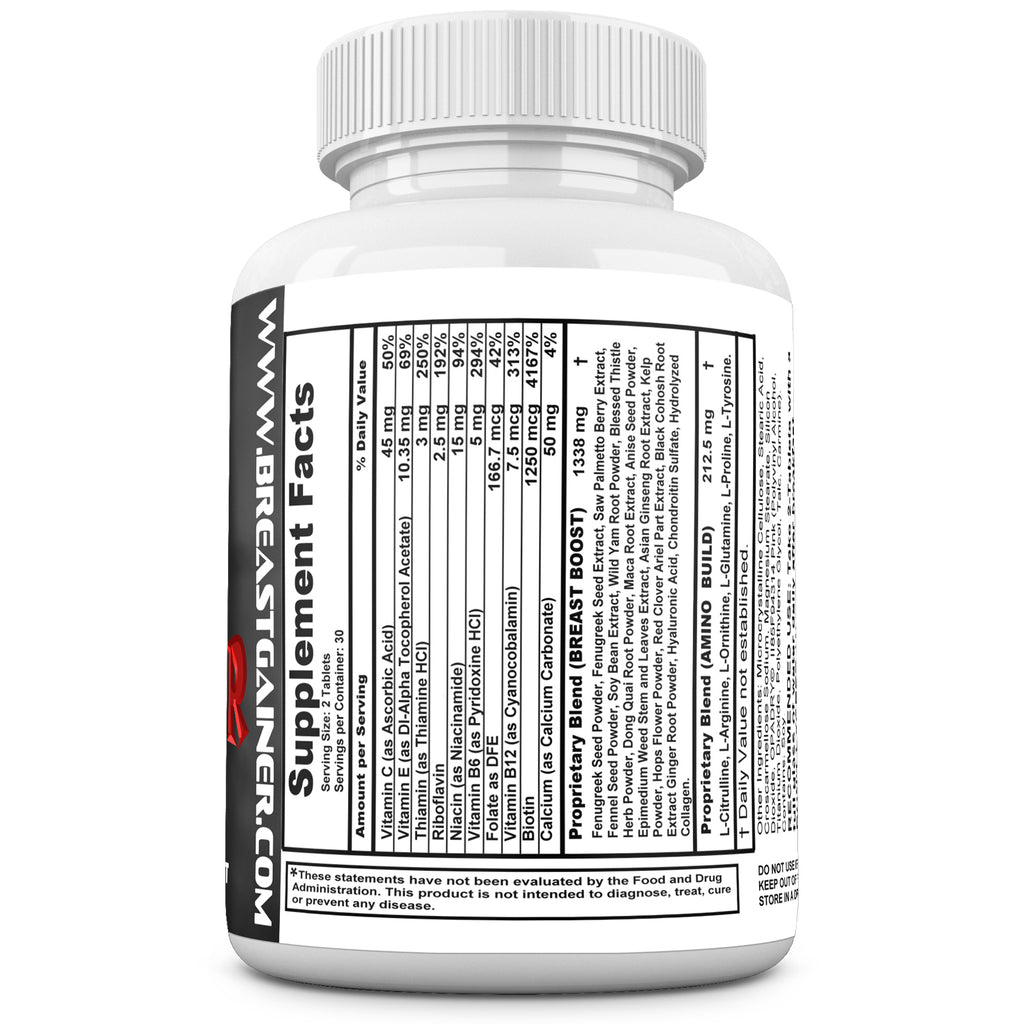 BREAST GAINER Women Breast Enlargement, Breast Enhancement Pills, Bust Enhancement – Get Bigger Breasts – Fuller & Firm Bust. 60 Tablets